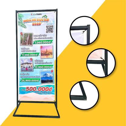 Khung sắt treo standee